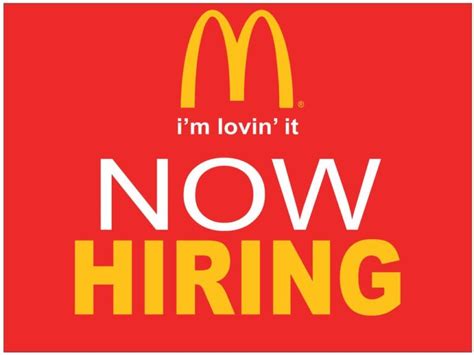 mcdonald's hiring near me apply online